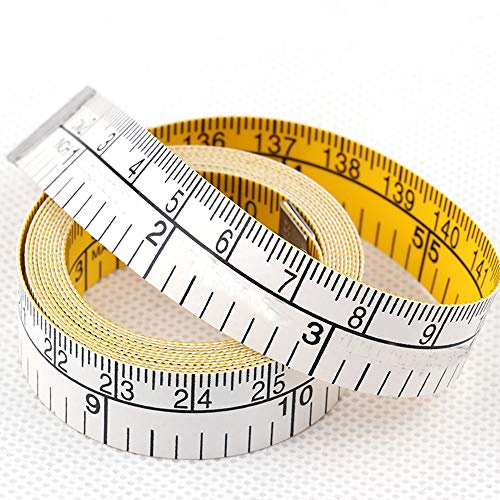 2 Pack Soft Tape Measure for Body, Double Scale Body Sewing Flexible Ruler, Inches & Cms, for Sewing Tailor Cloth, Body Measurement (152cm/ 60)
