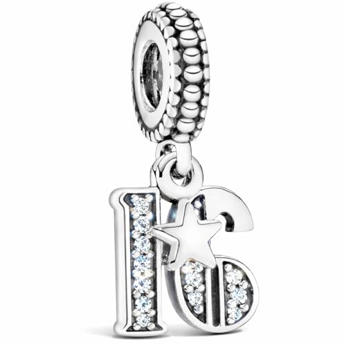 MariaFonte Charm Kompatibel mit allen MarkenAnhänger für Geburtstag Jahrestag Abschluss Original Charming Beads 925er Silber Mama-Perle Glücksbringer Herz Familie Weihnachten Frau