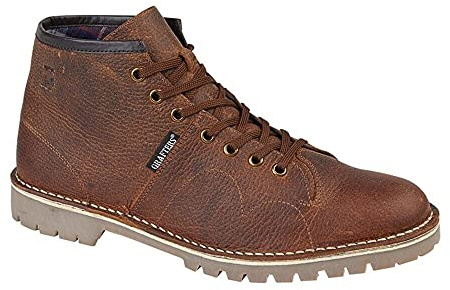 Grafters B430GB Unisex Crazyhorse läder apa stövel vaxkaka brun, Vaxig brun, 42.5 EU
