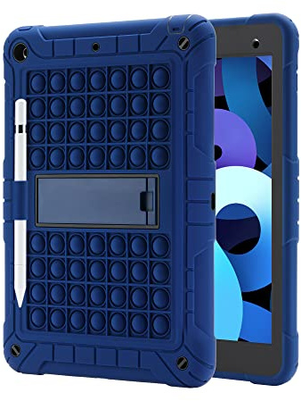 XZC Schutzhülle für iPad 9. / 8. / 7. Generation (iPad 10.2 Hülle 2021/2020/2019), stoßfest, Fallschutz, iPad-Hülle mit Stifthalter, Ständer, Schultergurt, Blau