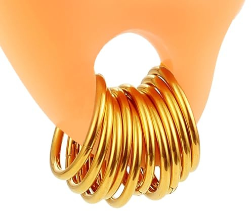 Vankula Nasenring Segmentring Clicker Hoop aus Chirurgenstahl 10 PCS 16G 8mm 10mm Piercing Lip Septum Daith Helix Ohr Schmuck für Frauen und Männer Schwarz Gold Silber