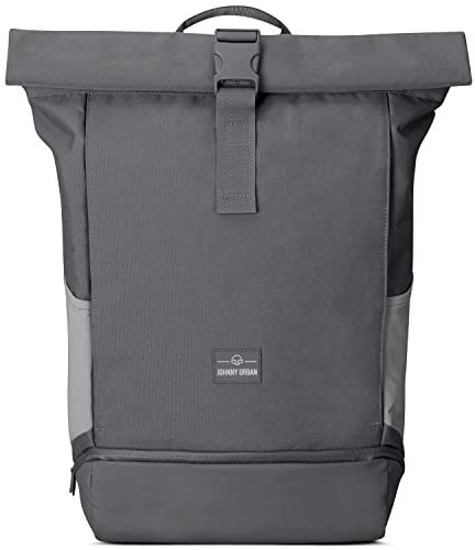 Johnny Urban Rucksack Damen & Herren Groß Grau - Allen XL -Großer Rolltop Backpack - Weekender Reiserucksack mit Bodenfach - Daypack für Uni Travel Reise - Wasserabweisend