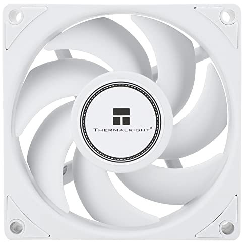 Thermalright TL-B8W CPU Fan Computer Case Fan Quiet 4pin PWM PC Fan, 80mm Silent PC Cooler Fan, wtih 2200RPM Speed,Desktop CPU Cooling Fan(80mm,White)