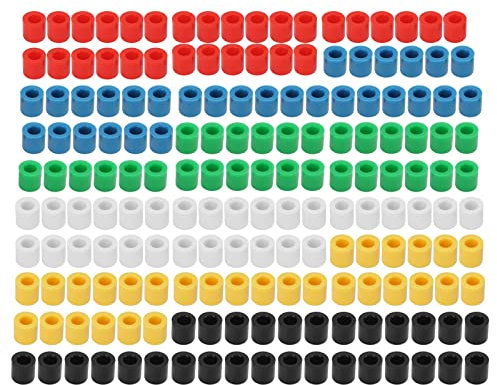 Button Safety Cover, 180 Pcs Breadboard Push Button Cover 6 Colors Round ABS Plastic Replacement Tact Switch Push Button Hat Set