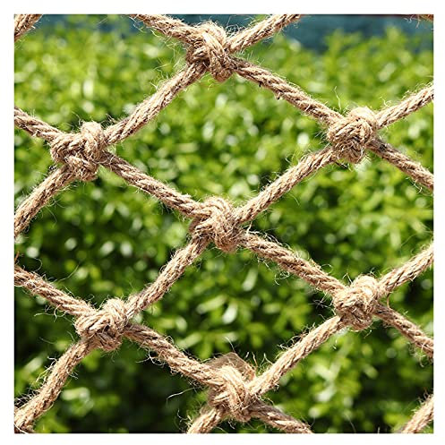 Hanfseil-Kletternetz, Treppengeländer-sicheres Netz für Kinderspielzeug, Haustiere, strapazierfähiges Kfz-Spinnen-Frachtnetz, Gartennetz, Seilnetz (Size : 2x3m(6x10ft))