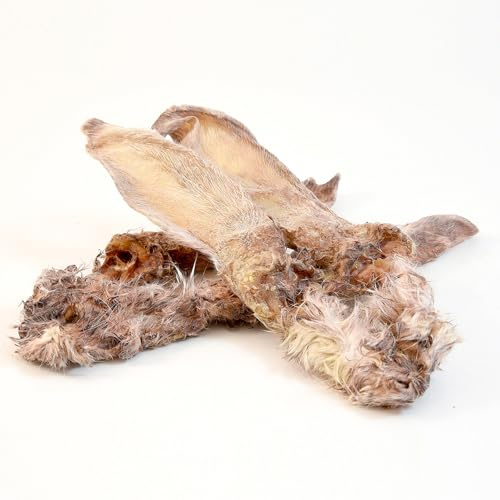 Fidelis - Kaninchenohren mit Fell getrocknet für Hunde 1000gr - Natursnack Leckerlis aus 100% natürlichen Rohstoffen - Hunde Leckerli für Pflege & Stärkung des Gebisses - Ohne Konservierungsstoffe