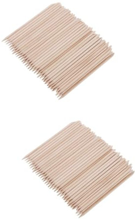 Healeved Lentejuelas 200 Piezas Palo De Madera De Naranjo Para Uñas Cortadores Palo De Cutícula De Madera Lentejuela Palos De Madera Para Arte De Uñas Cartel De Madera Manicura Bambú