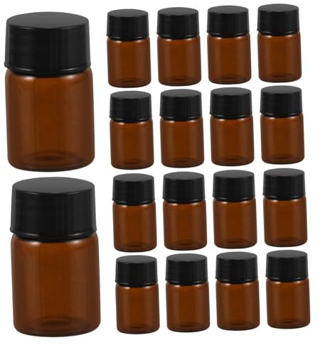 FRCOLOR 100piezas Botella De Aceite Esencial De Frascos De Maquillaje Rellenables Dispensadores Cosméticos para Viajes Color Marrón