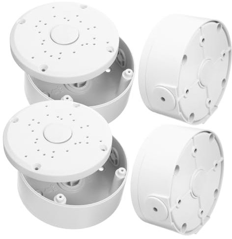 Hemobllo 4pcs Weatherproof Junction Box for Outdoor Security Cable Cover Ceiling Mount for for Home and Business Use