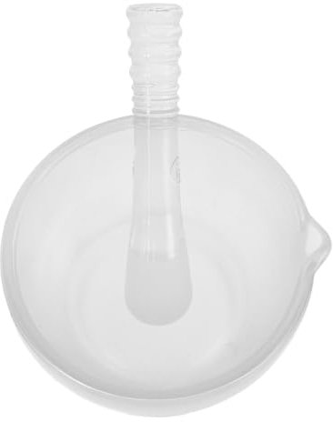 iplusmile Mortero De Vidrio Tazón De Vidrio Para Moler Mezclas y Para Cocina y Laboratorio Robusto y Resistente