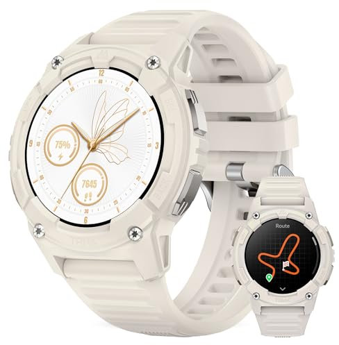 KOSPET Reloj Inteligente Mujer GPS Integrado, 50m Impermeable, 24/7 Seguimiento Salud, 1.32'' AMOLED Smartwatch Redondo Con Llamadas, 170+ Modos Deporte (Android/iOS)