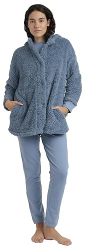 ADMAS Classic Bata Manga Larga Calentita Logo Soft para Mujer