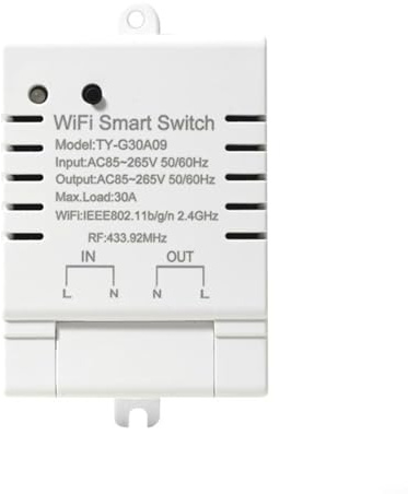 Interruttore timer intelligente abilitato WiFi per uso domestico, caratteristiche attivazione vocale e opzioni di pianificazione per comodità