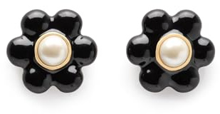 kate spade new york kronblad puff dubbar, mässing, epoxisten, emalj, kubisk zirkonium, kubisk zirkonia, studs, mässing, epoxigen, emalj, kubisk zirkonia, Kubisk zirkonia