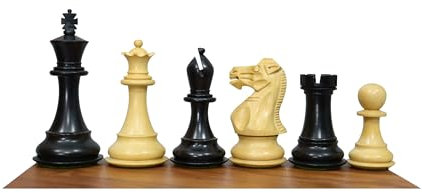 Piezas de ajedrez Staunton profesionales, 2 reinas extra, piezas de ajedrez de madera ebonizada hechas a mano de primera calidad, juego de ajedrez ponderado Taj Chess Store