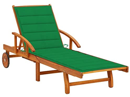 Xichuzi Sonnenliege mit Auflage Akazie Massivholz, Gartenliege, Liegestuhl, Sonnenstuhl, Sonneninsel Outdoor, Liegen, Gartenmöbel, Bäderliege, Relaxliege - 3061607
