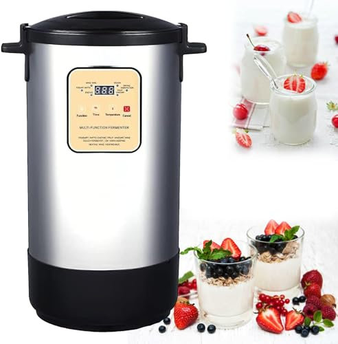 MáQuina De FermentacióN Totalmente AutomáTica, 12l Yogurtera EléCtrica Totalmente AutomáTica, Yogurtera De Acero Inoxidable Con Pantalla Lcd Inteligente,18L