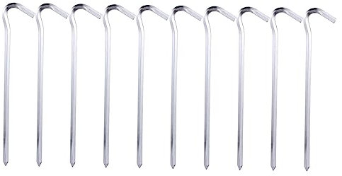 HEMOTON 2 Sätze Sechseckige Zeltheringe Zubehör Für Zelte Outdoor Gear Campingzubehoer Zelt Zum Campen Campingbetten Heringe Für Zelte Zeltheringe Angeln Glasfaserstab Silver 10 Stück * 2
