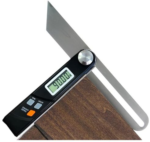 Livello elettronico Cercatore angolare da 360 gradi T Calibro smussato Goniometro digitale Inclinometro Righello Display LCD scorrevole Acciaio inossidabile