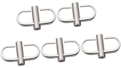 GALPADA 5pcs Metal Buckle Chain Strap Adjustment Buckles for Backpack Suitcase Diy Craft Featuring Screw Fastening and Slide for Camping and Hiking Accessories