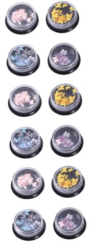 CALLARON 3 Sätze Teiliges Nail Art Aufkleber Mini Schmetterlings Dekorationen Für Maniküre Glitzernde Farben Einfache Anwendung Für Salon Und Zuhause 4 Stück * 3