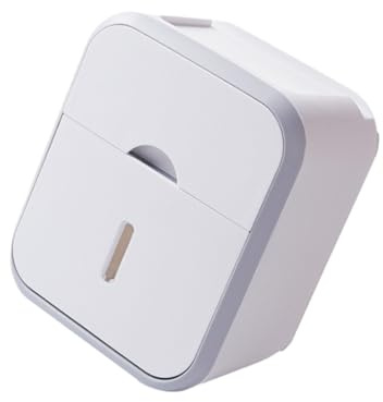 Beatifufu Caja Organizadora de Papel Higiénico de Plástico Blanco Diseño sin Perforaciones, Fácil de Usar, Adecuado para Almacenamiento en Baño y Sala de Estar