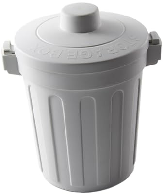 ABOOFAN Papelera de Plástico con Tapa Abatible para Escritorio y Duradera para Cocina Oficina y Hogar Color Gris