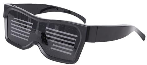 Fockety LED Leuchtbrille, 4 dynamische Modi, 31 Animationen, APP-gesteuerte USB Neon Rave Brille für Feiertage, Geburtstage, Halloween-Partys, Weihnachten und Hochzeiten