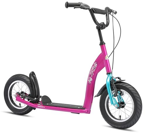 STAR SCOOTER Roller Kinderroller Tretroller Kickscooter mit Luftreifen für Jungen und Mädchen ab 6-7 Jahre | 12 Zoll Sport Kinder Scooter | Risikofrei Testen