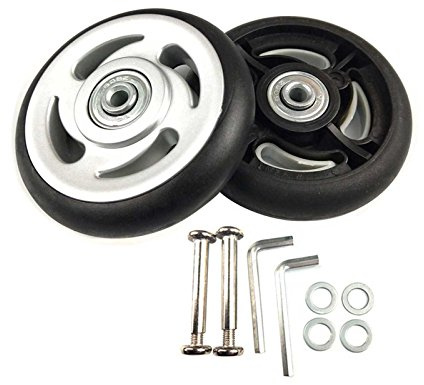Rhinenet Paar Ø 85mm Gepäckräder Gepäckrad Ersatz Wheels Rad Räder Kofferräder Koffer Räder für Gepäck Koffer