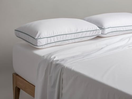 Velfont Almohada esponjosa de Microfibra Tacto Plumón Lia - Firmeza Media-Dura - Doble Funda Lavable (90cm)