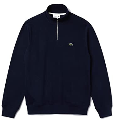 Lacoste Herren Men’s Long Sleeve Quarter Zip Cotton Sweatshirt Sweatshirt