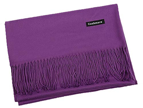 Kgm Luxuriöser Pashmina-Schal, extra groß, superweich, Wollmischung, Hijab (lila)