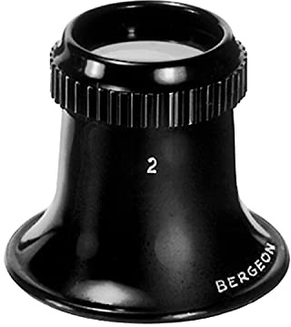 BERGEON Loupe d'horloger 4902-2.5, grossissement 4X, lentille aplanatique