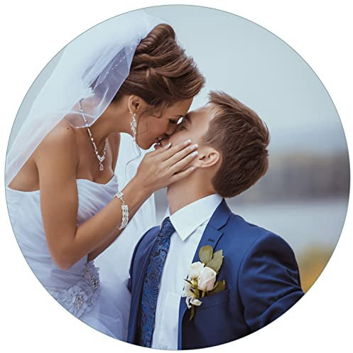 Wallario Individuelles rundes Glasbild Wunschmotiv/Eigenes Foto hinter Glas - 50 cm Durchmesser