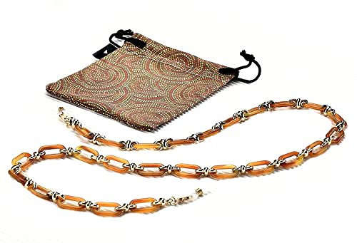 Airport Centrostyle Sunrise 10372 Brillenkette oder Armband, braun/gold, Länge 70 cm, braun, L