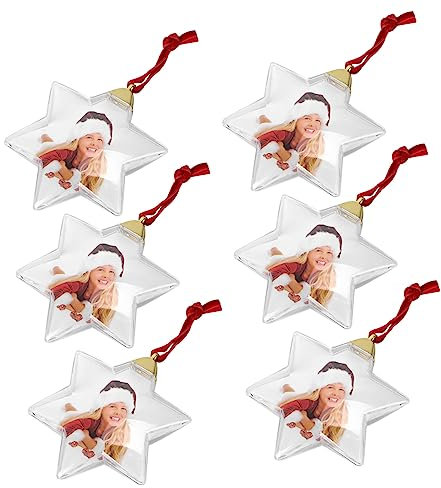 Warmhm 6stücke DIY Fotoanhänger Aus Hochwertigem Material Zum Basteln Hängeornament Mit Persönlichem Foto Für Party Dekoration Und Heimdekoration