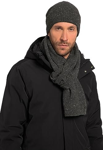JP 1880 Herren große Größen Übergrößen Menswear L-8XL Schal, meliert anthrazit 1Size 822907110-1