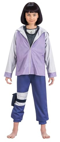 Chaks - Disfraz de Hinata Hyuga para niña, traje oficial de Naruto, conjunto de anime de 5 piezas para carnaval, cosplay y Comic Con