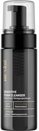 Sensitive Foam Cleanser ansikte 150 ml med salvia- och melissextrakt – rengöringsskum, ansikte som ansiktsrengöring – ansiktsrengöring, ansiktsrengöring, porrengörare, ansikte, ansiktsrengöring, män