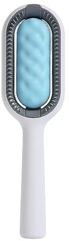 KOMUNJ Dog Brush with Water Tank, Pet Hair Removal Comb with Water Tank, Cleaning Brush for Pet Hair, Knot Remover for Cats and Dogs (Blue)