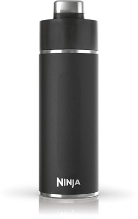 Ninja Thirsti Water Bottle and Flask 709 ML With Leak-Proof Lid, Designed For Carbonated, Hot & Cold Drinks, Ideal For Travel & Sports, Triple Insulated, Stainless Steel Bottle, Black, DW2401EUUKBK