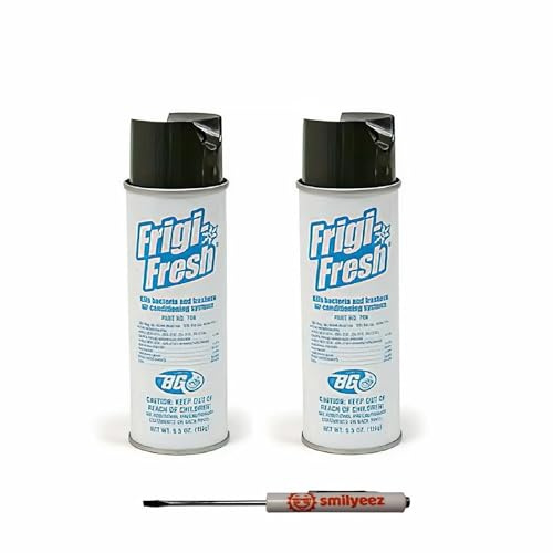 Smilyeez Listing for BG Frigi-Fresh Automotive Air Conditioning Cleaner and Freshener Spray (5.5 oz.) PN 708 (1 Can) - Eliminate Odors - with Pocket Screwdriver