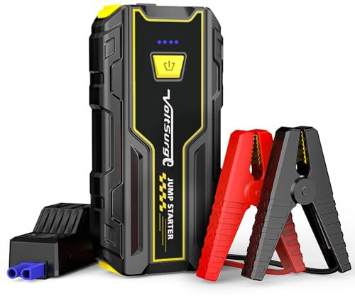 VoltSurge Starthilfe Powerbank, 2000A Auto Starthilfe Powerbank für 12V Jump Starter Starthilfe-Gerät für Autos, Kompakt und Tragbar, Starke Leistung