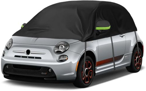 Autoabdeckung Schrägheck Universalmodell 338 * 150 * 49cm, Halbgarage Wasserdicht Ersatz für VW Golf, für Corsa D, für Peugeot 207 208, Autoplane Halbabdeckung für Allwetter