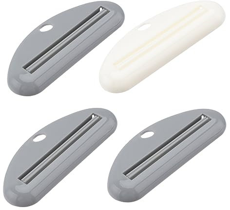 minkissy 4pcs Abs Material Toothpaste Tube Squeezer Easy Rolling for Home Bathroom Random