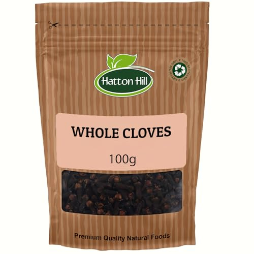Cloves Whole 100g by Hatton Hill | Aromatic Spice for Rich, Warm Flavor in Cooking, Baking