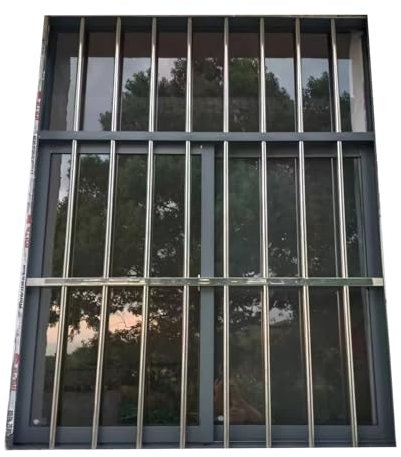 Fensterglas for Mobilheime, horizontales Schiebefenster aus Aluminium, groß, Oberlichtfenster for Keller, Badezimmer, Schuppen und Hühnerställe(Grey,W80XH80CM/W31.2XH31.2in)