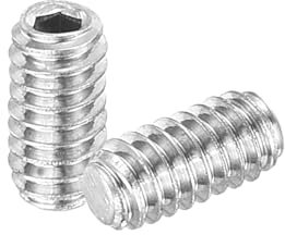 sourcing map 30Pcs Hex Socket Grub Screw, M2x4mm Alloy Steel Head Socket Set Screws Flat Point Grub Bolt for Door Handles, Light Fixture Repair, Silver