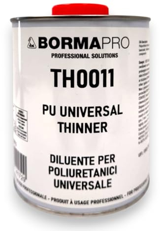 BORMA Universal PU Verdünnung – Hochwirksame Polyurethan-Verdünnung für Lacke & Farben – Schnell trocknend & rückstandsfrei, 1 Liter